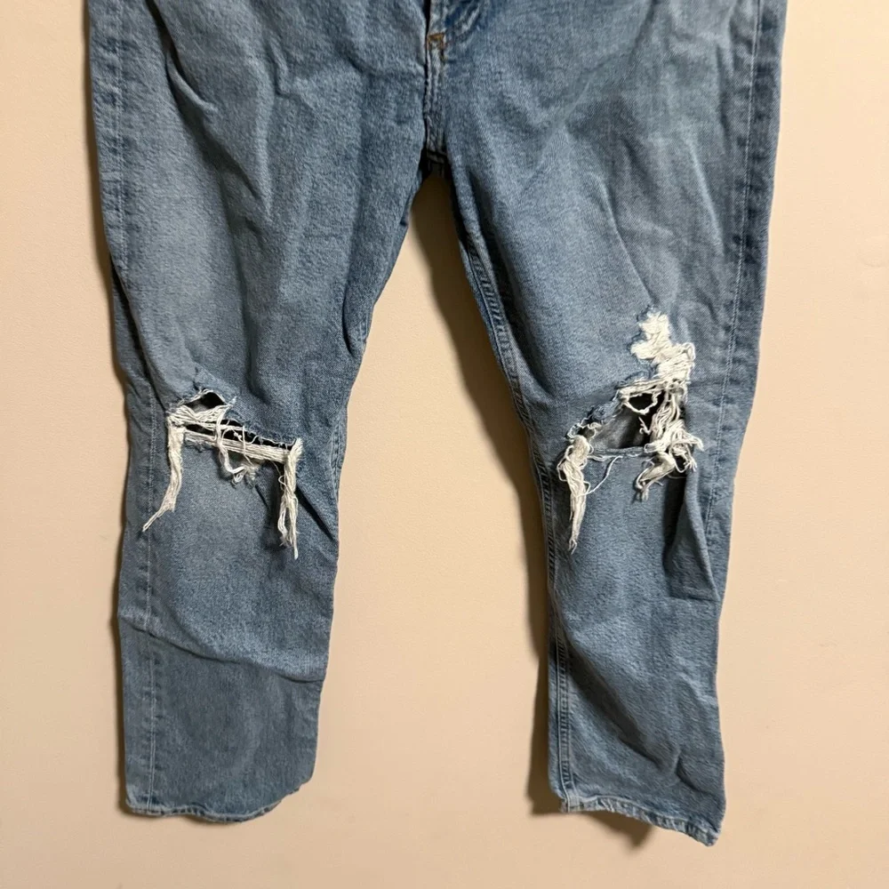 AGOLDE Riley High Rise Straight Crop Jeans Whiplash-  Size 28